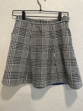 & Other Stories Plaid Mini Skirt Size 6 Wool Blend Lined A-Line Preppy Fall